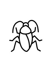 Line drawing mini insect illustration icon