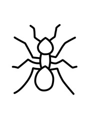 Line drawing mini insect illustration icon