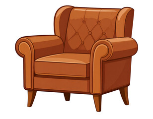Comfortable brown armchair