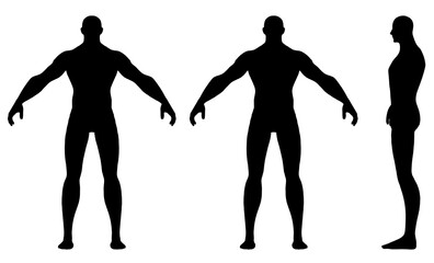 Three silhouettes of men are shown, with one of them having his arms crossed. The other two are standing with their arms outstretched. Scene is one of tension and conflict