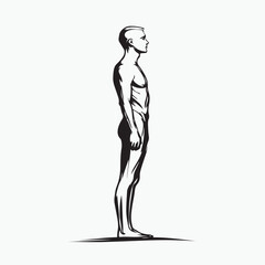 silhouette of a man standing