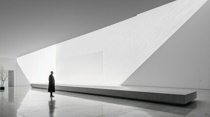 Modern architectural interior, minimalist design