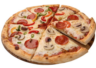 Pizza PNG Image Illustration with Transparent Background