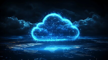 Global Connectivity in a Digital Cloud, symbolizing global connectivity and technology