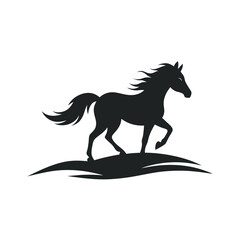 Horse Running Freely Across Open Field