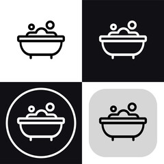 Bathroom spa bathtub - clean and modern bathroom icon.