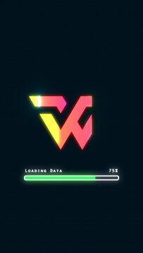 Upload Bar Pixels Scan Vertical Logo Reveal AET 280