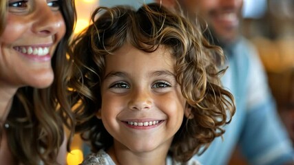 child watching parents laugh and enjoy playful moment