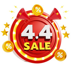 4.4 flash sale Promotion 3D Rendering