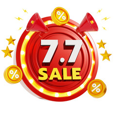 7.7 flash sale Promotion 3D Rendering