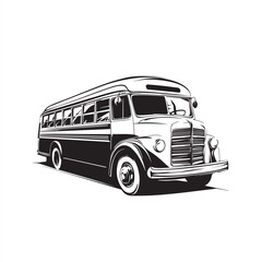 old bus vector