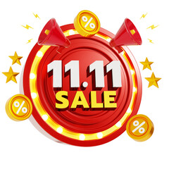 11.11 flash sale Promotion 3D Rendering