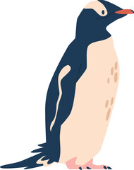 Gentoo penguin antarctic animal vector illustration
