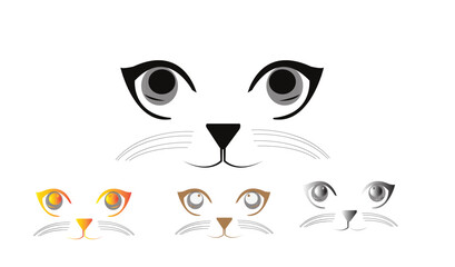 Cat emoji icon vector image.