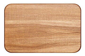 wooden Cutting Board, isolated on white background, full depth of field