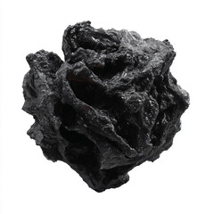 Obraz premium a pile of black coal on a white background