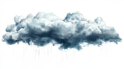 Rain clouds illustration on white background