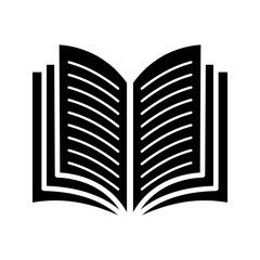 Book sheet icon white on background