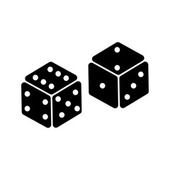  Dice icon white on background