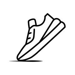  Shoe icon white on background