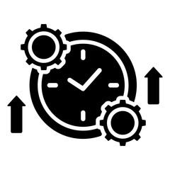 Efficiency icon with glyph style