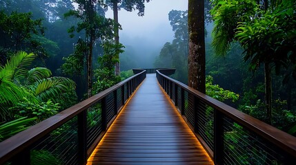 Elevated Walkway Through Daintree Rainforest, Queensland