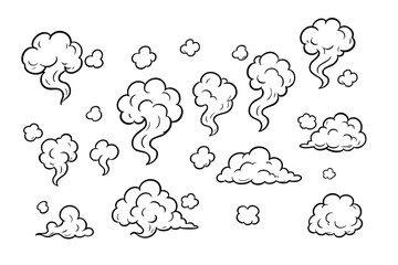 Smoke element set, various types of smoke elements. Smoke set