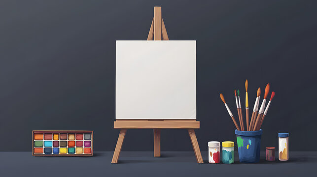 blank, paper, board, sign, easel, billboard, empty, canvas, art, business, note, stand, message, advertisement, card, paint, wooden, advertising, presentation, wood, frame, illustration, color, displa