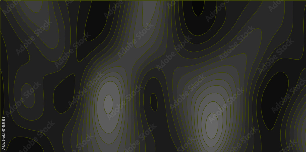 Poster abstract black colorful background with topographic line map pattern. abstract wavy and curved lines