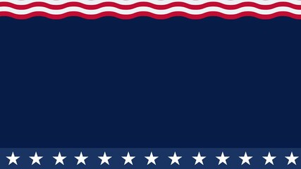 animation USA background with copy space area.american background for for greetings, celebrations and political campaigns etc