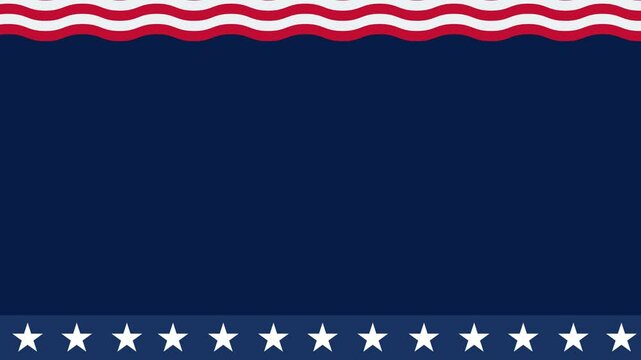 animation USA background with copy space area.american background for for greetings, celebrations and political campaigns etc