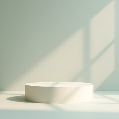 Soft Pastel 3D Podium Mockup for Product Presentation