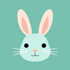 Obraz premium Adorable Rabbit: A delightful cartoon illustration of a sweet rabbit, with endearing features. perfectly representing the playful spirit and innocence of the animal.