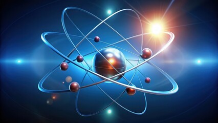 Atom with Orbiting Electrons, electrons, atom shape,  electrons