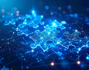 Abstract technology puzzle