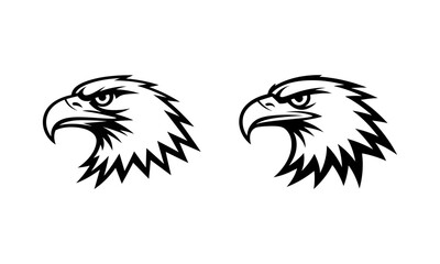 Bold Eagle Head Logo Vector Illustration Set