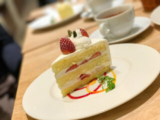 Strawberry Shortcake with Tea