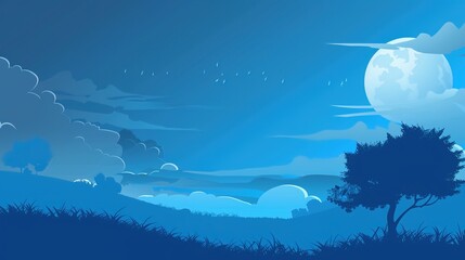 Fototapeta premium Breathtaking Blue Background Landscape Images: Stunning Scenes of Coastal Cliffs, Mountain Peaks, and Serene Lakes Embedded in Vibrant Azure Hues, Ideal for Travel Brochures, Wallpaper Collections