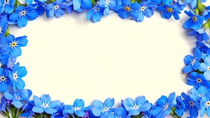 Forget me not flower frame border background