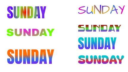  Six colorful depictions of the word 