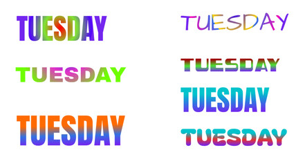  Six colorful depictions of the word 