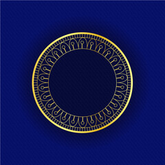 blue background with gold ornament