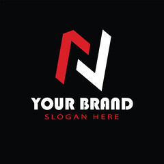 3D Rendered Geometric Logo in Black and Red with Bold Typography

