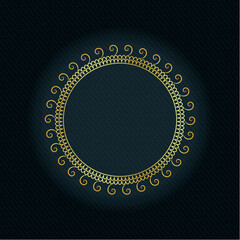 blue background with golden frame