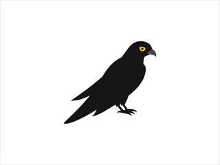 contrasting falcon bird logo facing each other.