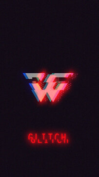 Modern Glitch Vertical Logo Reveal AET 284