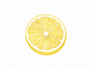 A hyper-realistic close-up of a freshly split lemon