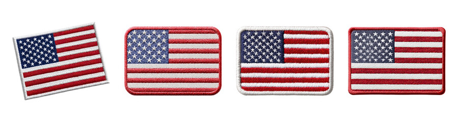 American flag patch embroidered flag patriotic symbol red white blue star stripes fabric badge textile emblem USA flag