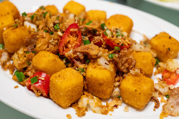 Crispy Tofu with Red Chilies