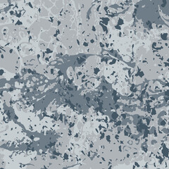 Realistic grey abstract camouflage background with rough grunge texture, ideal for modern wallpaper, fashion textile pattern, digital banner, desktop backdrop, and business marketing designs.